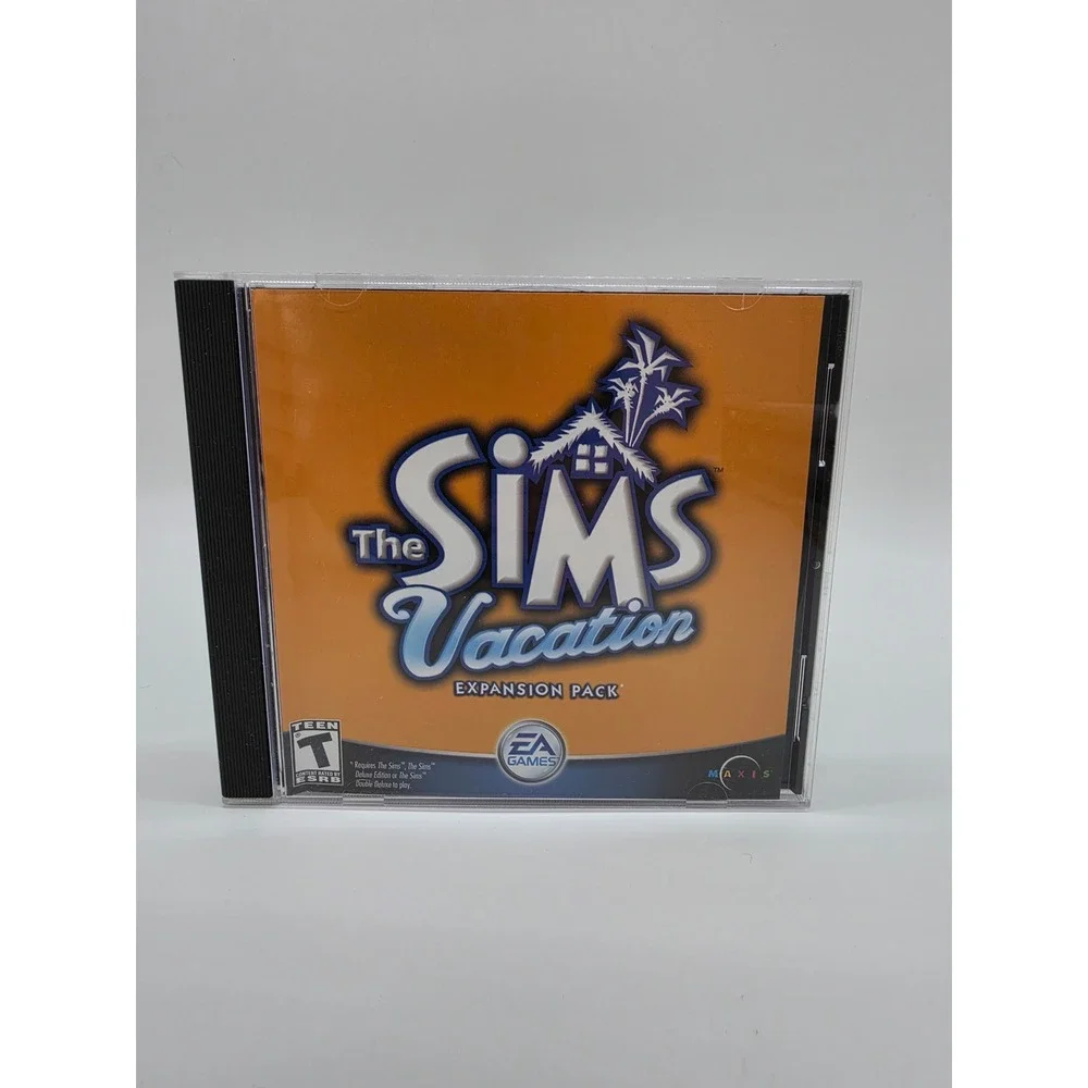 The Sims Vacation Expansion Pack PC Game 2002 EA Maxis Jewel Case Retro Vintage
